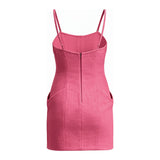 Legally Blonde Elle Women Pink Dress Cosplay Costume Halloween Carnival Party Suit