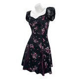 Obsession Nikki Women Black Printed Dress Cosplay Costume Halloween Carnival Party Suit