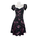 Obsession Nikki Women Black Printed Dress Cosplay Costume Halloween Carnival Party Suit