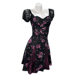 Obsession Nikki Women Black Printed Dress Cosplay Costume Halloween Carnival Party Suit