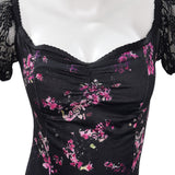 Obsession Nikki Women Black Printed Dress Cosplay Costume Halloween Carnival Party Suit