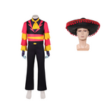 Hazbin Hotel Vox Black Cosplay Costume For Adult Male Halloween Carnival Party Suit