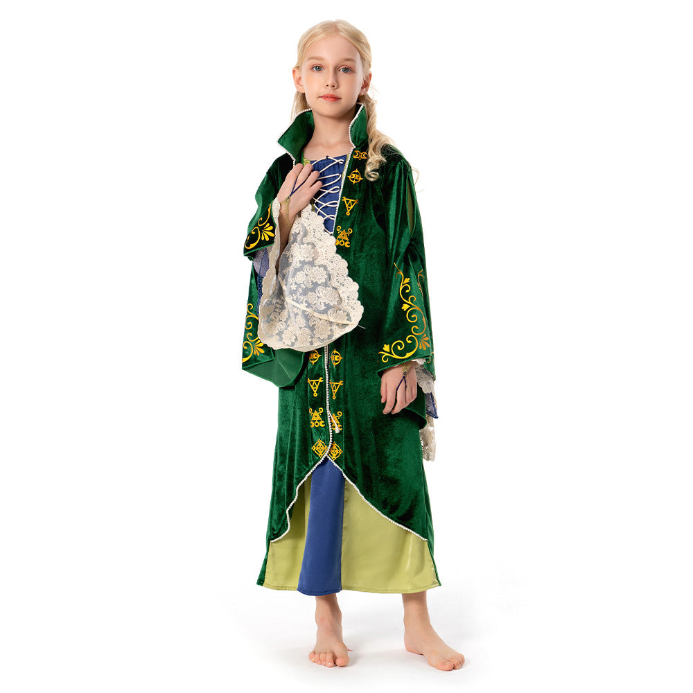 Kids Children Hocus Pocus 2 Winifred Sanderson Cosplay Costume Dress Outfits Halloween Carnival Suit