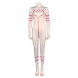 Hazbin Hotel Angel Dust TV Character White Jumpsuit Cosplay Costume Outfits Halloween Carnival Suit