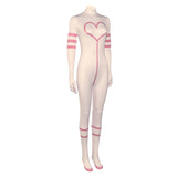 Hazbin Hotel Angel Dust TV Character White Jumpsuit Cosplay Costume Outfits Halloween Carnival Suit