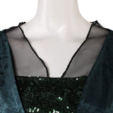 House of the Dragon Helaena Targaryen Dark Green Dress Cosplay Costume Outfits