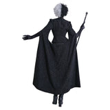Cruella Cruella De Vil Cosplay Costume Black Coat Outfits Halloween Carnival Suit