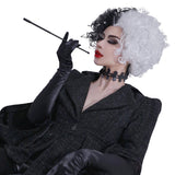 Cruella Cruella De Vil Cosplay Costume Black Coat Outfits Halloween Carnival Suit