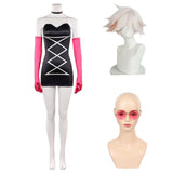 Hazbin Hotel Angel Dust Black Cosplay Costume For Adult Female Halloween Carnival Party Suit