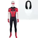 Invincible Oliver Grayson Black Red Outfit Cosplay Costume Halloween Carnival Party Suit