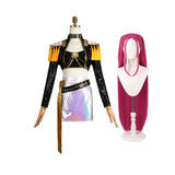 Kpop Demon Hunters Costume Mira Cosplay Black Top Skirt Set Stage Outfit For Adult Female Halloween Carnival Suit