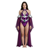 Teen Titans Starfire Women Purple One Piece Outfit Cosplay Costume Halloween Carnival Party Suit