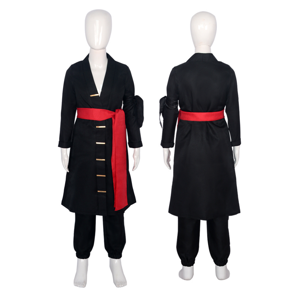 One Piece Roronoa Zoro Anime Character Wano Country Arc Kids Children Cosplay Costume Outfits