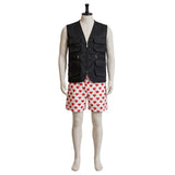 Dungeon Crawler Carl Carl Black Vest and Polka Dot Shorts Cosplay Costume Halloween Carnival Party Suit