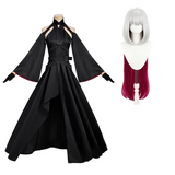 The Ribbon Hero Velvet Women Black Dress Cosplay Costume Halloween Carnival Party Suit