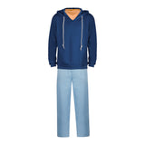 Solo Leveling 2025 Costume Sung Jinwoo Cosplay Blue Sweatshirt Set Set For Adult Man Halloween Carnival Suit