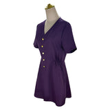 Evil Dead Rise Beth Women Purple Dress Cosplay Costume Halloween Carnival Party Suit