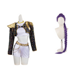 Kpop Demon Hunters Rumi Black Gold Kids Cosplay Costume Outfit Halloween Carnival Suit