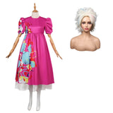 Barbie 2023 Kate McKinnon Weird Barbie Cosplay Costume Pink Dress Outfits Halloween Carnival Suit