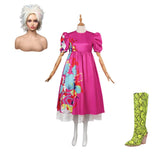 Barbie 2023 Kate McKinnon Weird Barbie Cosplay Costume Pink Dress Outfits Halloween Carnival Suit