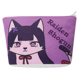 Genshin Impact Raiden Shogun Original Purple Animalised Plush Printed Clutch Handbag