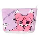 Genshin Impact Yae Miko Original Pink Animalised Plush Printed Clutch Handbag