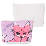 Genshin Impact Yae Miko Original Pink Animalised Plush Printed Clutch Handbag