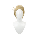 Hazbin Hotel Lucifer TV Character Cosplay Gold Wig Heat Resistant Synthetic Hair Accessories Props