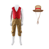 One Piece Luffy Cosplay Costume Men Halloween Carnival Party Suit