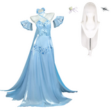 Re Zero Emilia Cosplay Blue Dress For Women Halloween Carnival Party