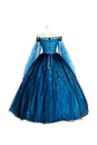 Frankenstein Elizabeth Women Blue Dress Cosplay Costume Halloween Carnival Party Suit