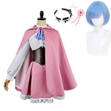 Re Zero Rem Pink Dress Cosplay Costume Halloween Carnival Party Suit