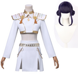Kpop Demon Hunters Zoey Cosplay White Holographic Outfit For Adult Female Halloween Carnival Suit