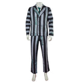 Beetlejuice 2 Movie Character Striped Suit Set Cosplay Costume Outfits Halloween Carnival Suit