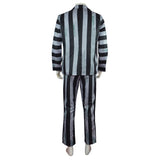 Beetlejuice 2 Movie Character Striped Suit Set Cosplay Costume Outfits Halloween Carnival Suit