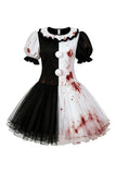 Terrifier Clown Women Black and White Dress Cosplay Costume Halloween Carnival Party Suit