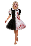Terrifier Clown Women Black and White Dress Cosplay Costume Halloween Carnival Party Suit