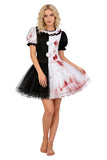 Terrifier Clown Women Black and White Dress Cosplay Costume Halloween Carnival Party Suit