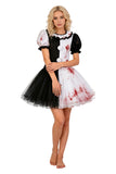 Terrifier Clown Women Black and White Dress Cosplay Costume Halloween Carnival Party Suit