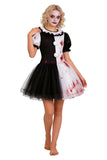 Terrifier Clown Women Black and White Dress Cosplay Costume Halloween Carnival Party Suit
