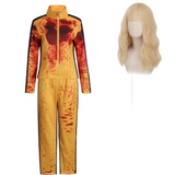 Kill Bill The Bride Women Yellow Training Outfit Cosplay Costume Halloween Carnival Party Suit