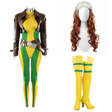 Rivals Rogue Women Yellow and Green Jumpsuit Cosplay Costume Halloween Carnival Party Suit