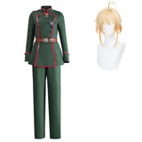 Saga of Tanya the Evil Tanya Von Degurechaff Green Outfit Cosplay Costume Halloween Carnival Party Suit