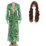 Off Campus Allie Haye Women Green Dress Cosplay Costume Halloween Carnival Party Suit
