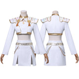 Kpop Demon Hunters Zoey Cosplay White Holographic Outfit For Adult Female Halloween Carnival Suit