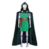 Dr.Doom Kids Children Green Outfit Cosplay Costume Halloween Carnival Party Suit