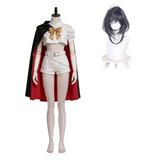 The Ribbon Hero Sapphire Women White Outfit with Cape Cosplay Costume Halloween Carnival Party Suit
