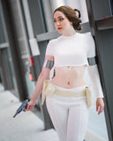 Padme Amidala White Cosplay Costume For Adult Female Halloween Carnival Suit