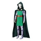 Dr.Doom Kids Children Green Outfit Cosplay Costume Halloween Carnival Party Suit