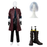 Devil May Cry V DMC5 Dante Aged Outfit Leather Cosplay Costume